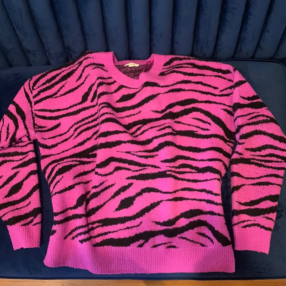 Zebra print cozy sweater